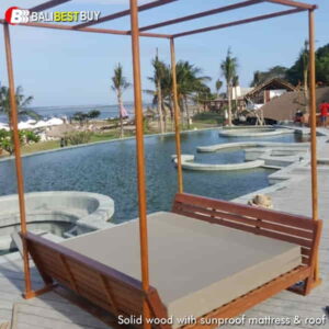 Daybed outdoor withth sunproof mattress & roof Bali Furniture