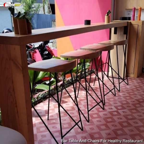 Bar Table And Chairs For Healthy Restaurant