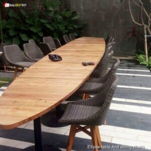 Ellipse table And dining chairs