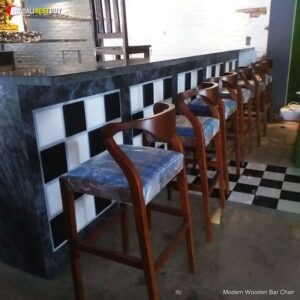 Modern Wooden Bar Chair