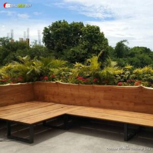 Outdoor Wooden Sectional Sofa