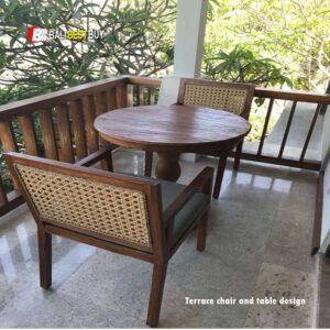 Terrace chair and table design