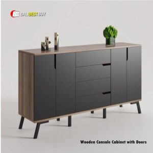 Wooden Console Cabinet with Doors