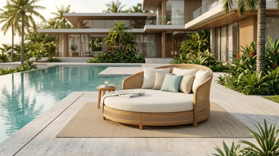 Outdoor round daybed