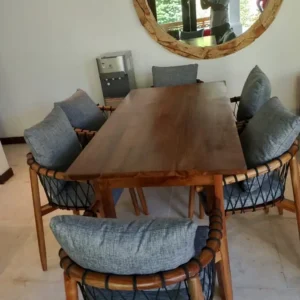 dining table set with rope chairs