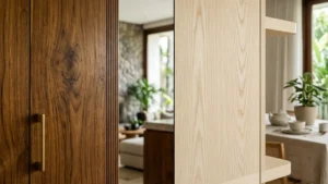 Comparing Teak vs Sungkai wood textures for custom Bali furniture manufacturing.