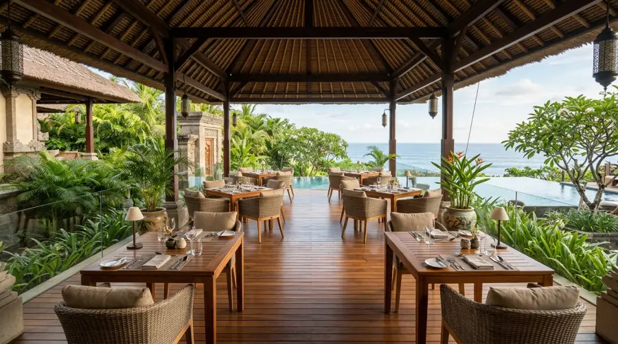 Outdoor dining furniture for Bali restaurants and cafes