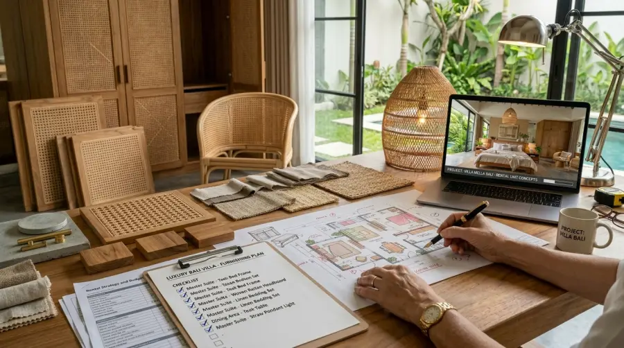 Guide to choosing furniture for rental villas in Bali