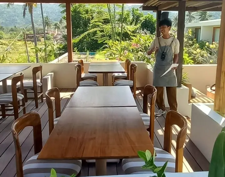 Teak Table and chairs for Boni Restaurant Lombok From Bali Best Buy Furniture
